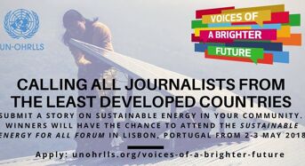 2018 UN-OHRLLS Voices of a Brighter Future Competition Fully Funded to Lisbon, Portugal