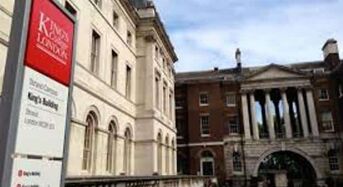 Undergraduate Degree Award for International Students at King’s College London in UK, 2018