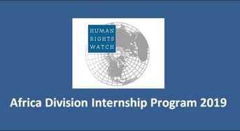 Africa Division Internship Program 2019