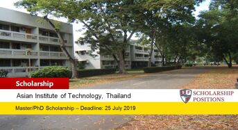 AIT Fellowship for International Students in Thailand, 2019