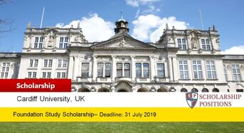 Cardiff University International Foundation Programme Scholarships in UK, 2019