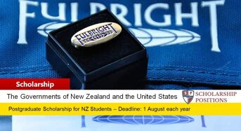 Fulbright New Zealand General Graduate Awards in the USA, 2019-2020