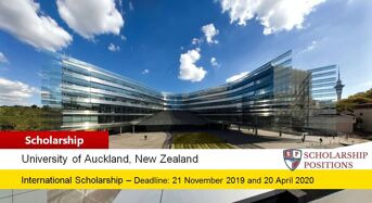 University of Auckland International Student Excellence Scholarship in New Zealand