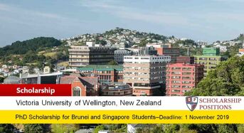 Victoria University ASEAN Scholarships for Brunei and Singapore in New Zealand