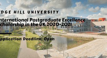 Edge Hill University International Postgraduate Excellence Scholarship in the UK 2020-2021