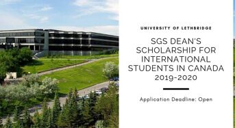 SGS Dean’s funding for International Students in Canada 2019-2020