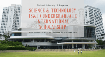 Science & Technology (S& T) Undergraduate International Scholarship at National University of Singapore, 2020