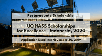 UQ HASS Scholarships for Excellence– Indonesia, 2020