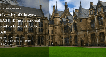 University of Glasgow LKAS PhD international awards in the UK, 2020