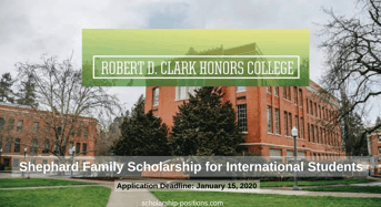 Shephard Family funding for International Students in the US