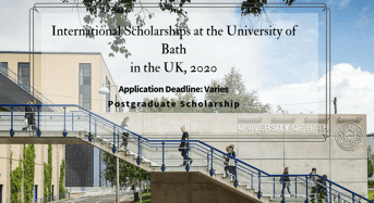 international awards at the University of Bath in the UK, 2020