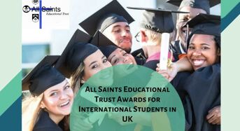 All Saints Educational Trust Awards for International Students in UK, 2020