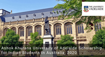 Ashok Khurana University of Adelaide funding for Indian Students in Australia, 2020