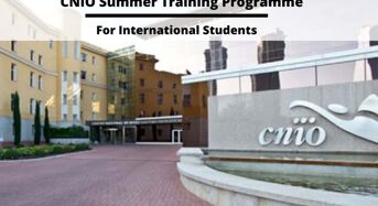 CNIO Summer Training Programme for International Students in Spain