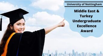 Middle East and Turkey UndergraduateExcellence Award at University of Nottingham, UK