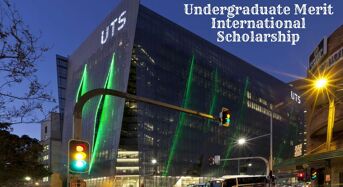Undergraduate Merit International Scholarship at the University of Technology Sydney, 2020
