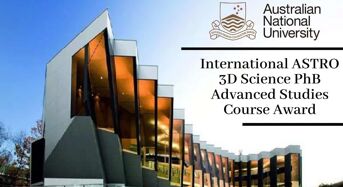 Australian National University International ASTRO 3D Science PhB Advanced Studies Course Award, 2020