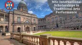 MSc international awards in Traditional Arts Performance at University of Edinburgh, 2020