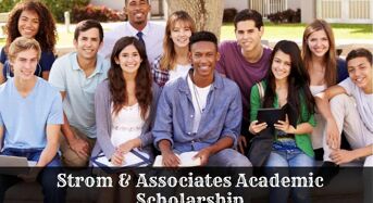 Strom & Associates Academic Scholarship in USA, 2020
