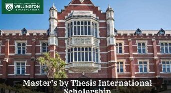 Victoria University of Wellington Master’s by Thesis International Scholarship, 2020