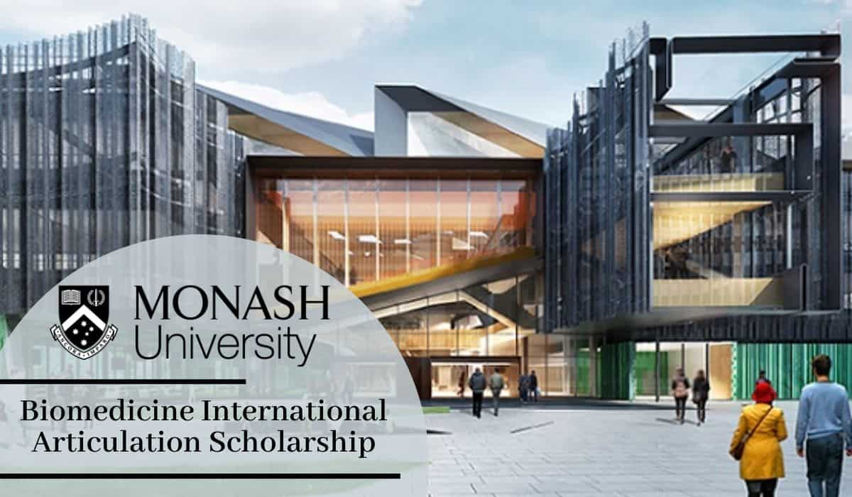 Biomedicine International Articulation Scholarship at Monash University in