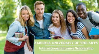 Alberta University of the Arts International Entrance Scholarship in Canada