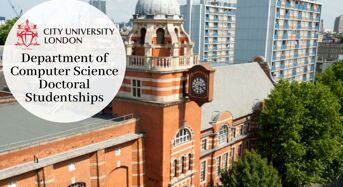 Department of Computer Science Doctoral Studentships at City University of London, 2020
