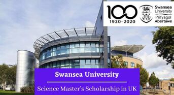 Swansea University Science Master’s funding for UK and EU Students in UK
