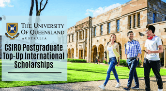 CSIRO Postgraduate Top-Upinternational awards at University of Queensland in Australia, 2020