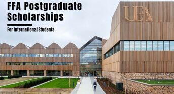 UEA FFA postgraduate placements for International Students in UK, 2020