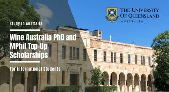 UQ Wine Australia PhD and MPhil Top-Upinternational awards, 2020