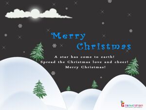 Beautiful Merry Christmas Greeting JPG and PSD 2