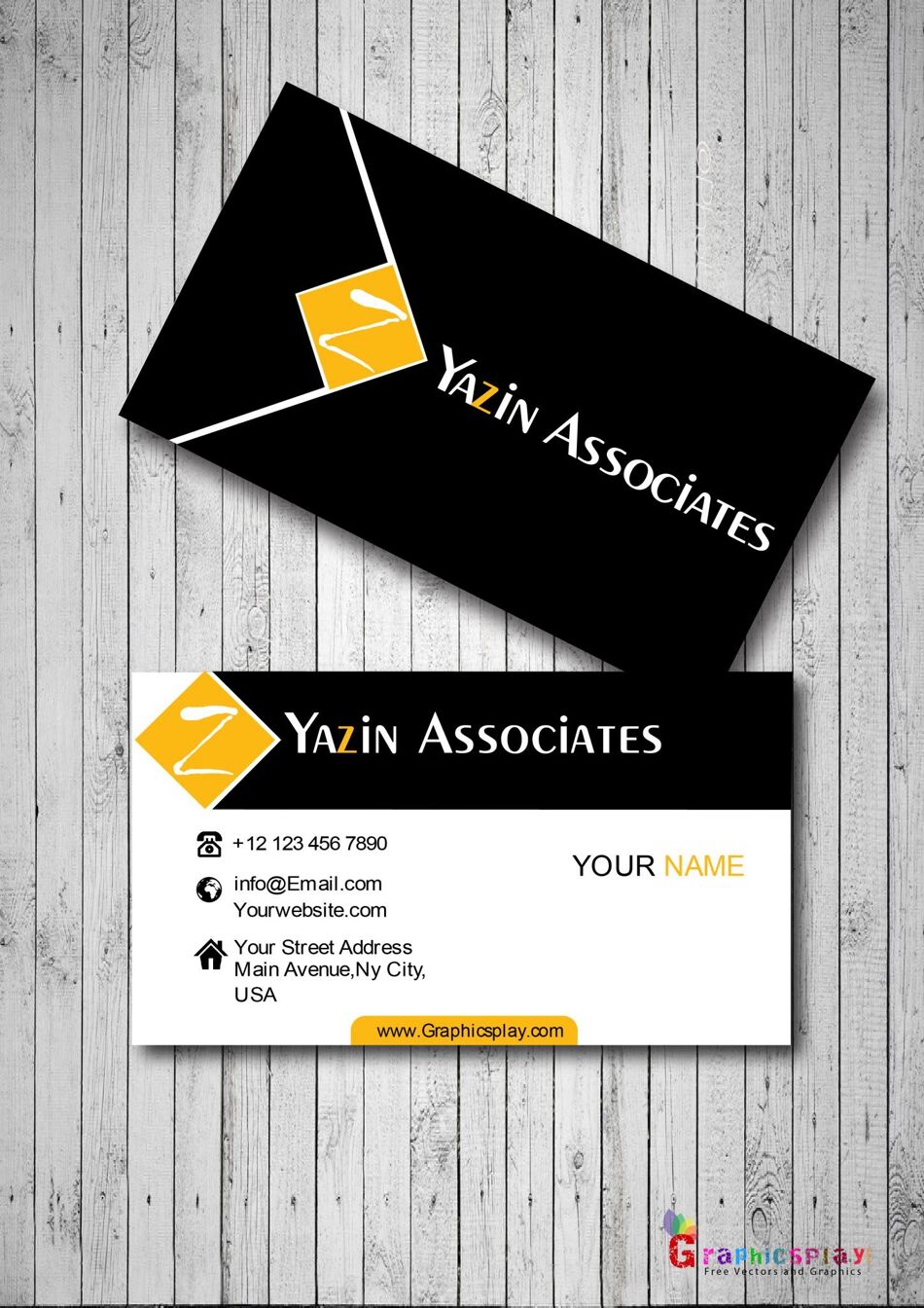 Beautiful Business Card With Great Color Combination Vector 1