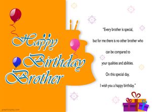 Happy Birthday Brother Greeting with Quotes 6