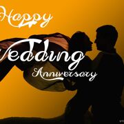 Happy Wedding Anniversary Greeting with Couple 2