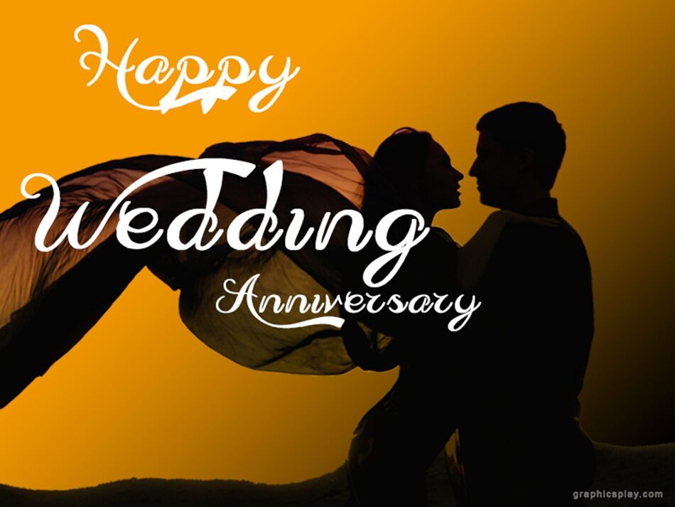 Happy Wedding Anniversary Greeting with Couple 1