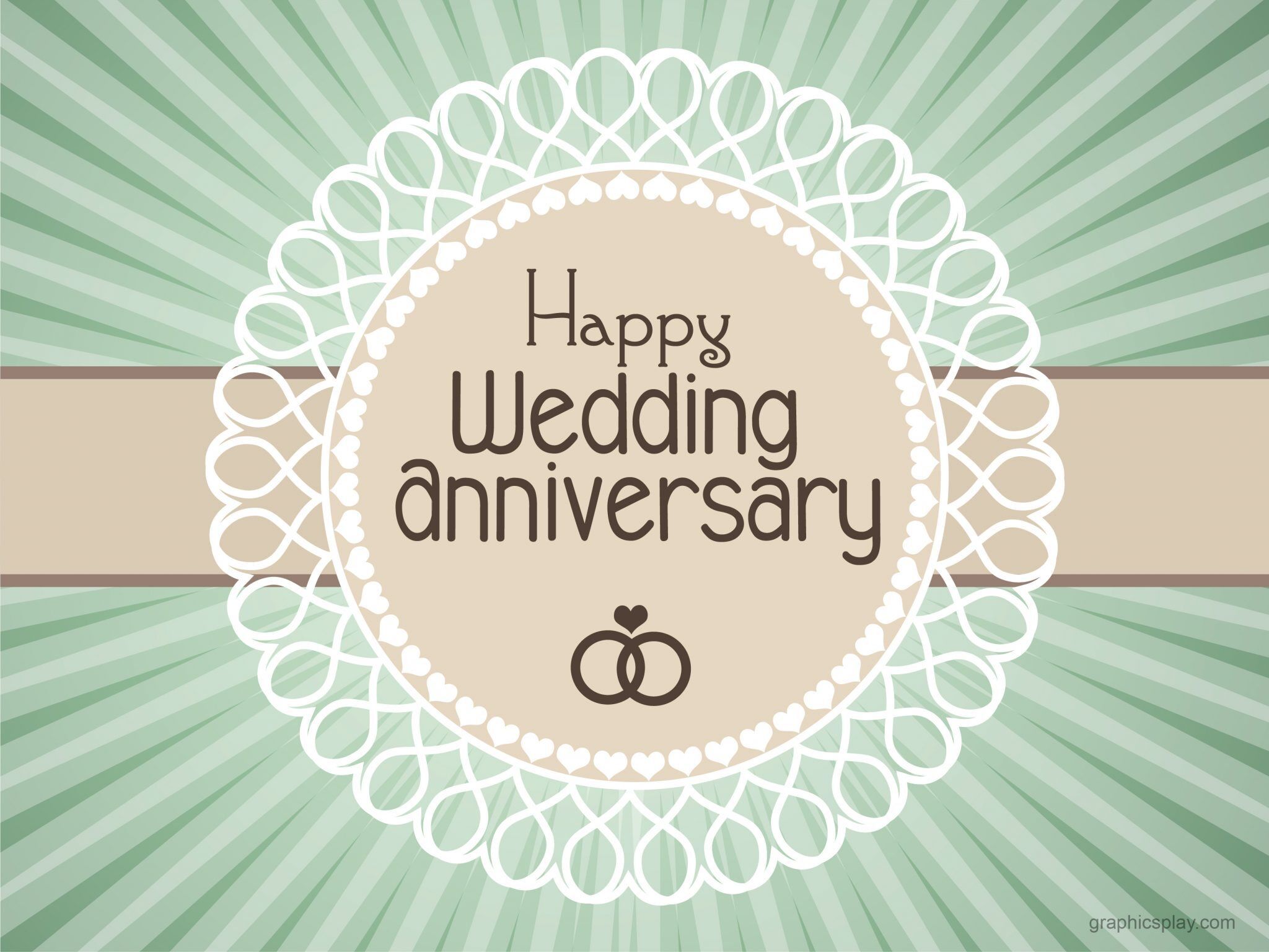 Happy Wedding Anniversary Simple Greeting - GraphicsPlay