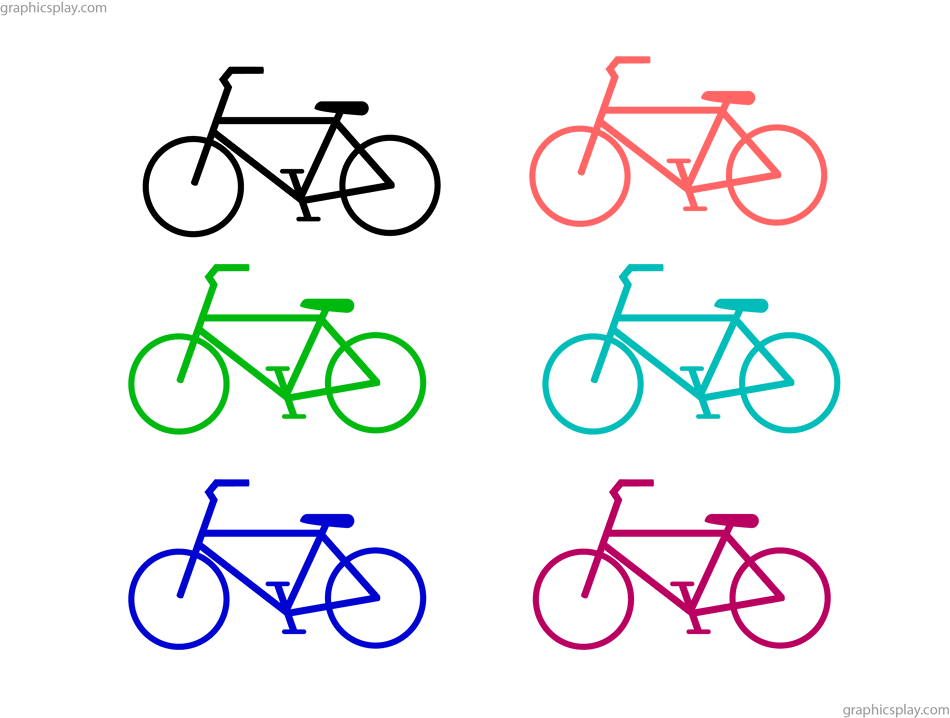 Simple Bicycle PNG and Vector 1