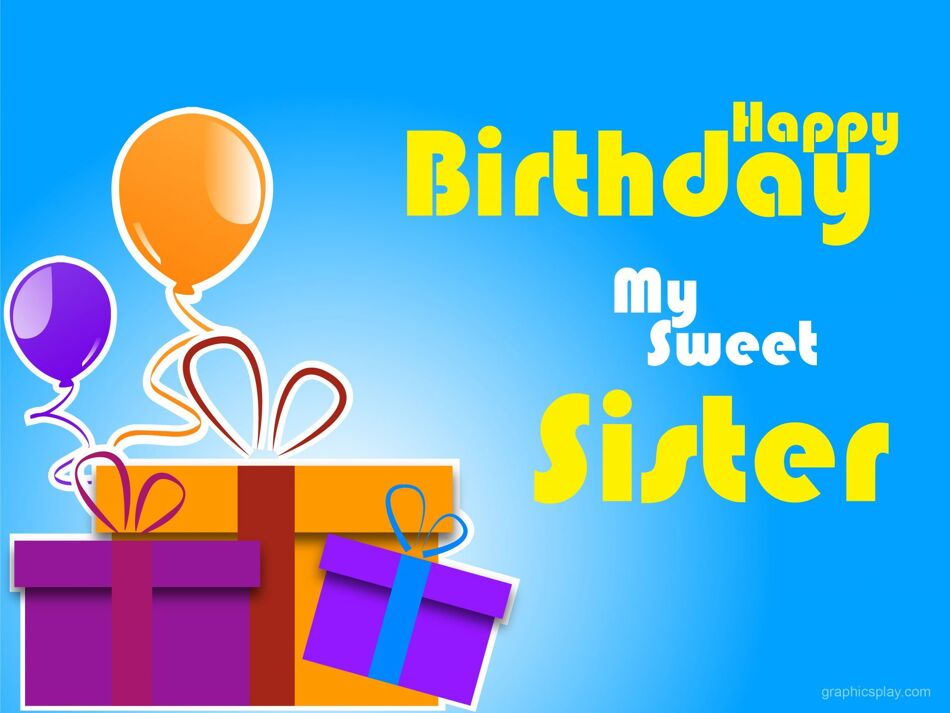 Happy Birthday Sweet Sister Greeting 1